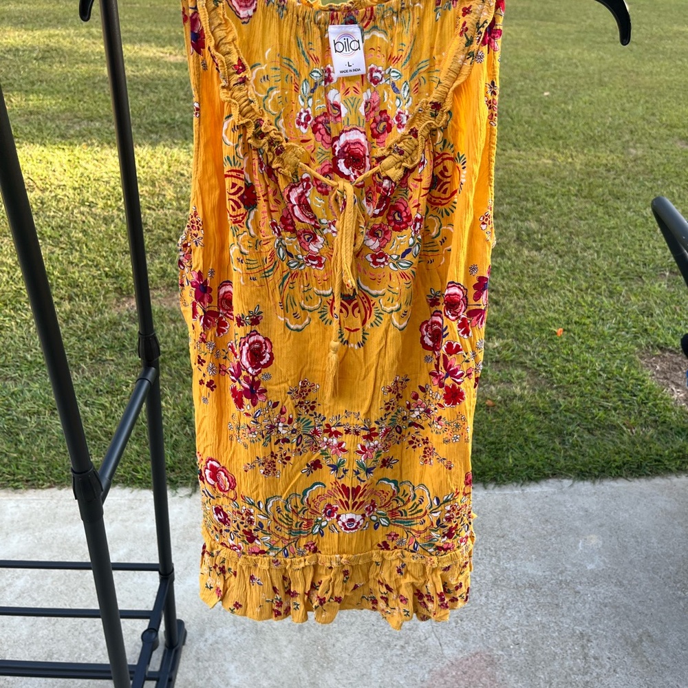 Bila Vibrant Yellow Floral Blouse